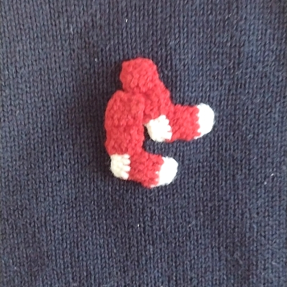 Purple mountain red socks knit romper - Picture 3 of 5